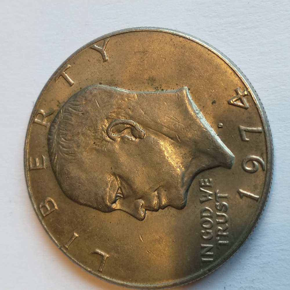 1974 Apollo 11, Eisenhower,US silver dollar